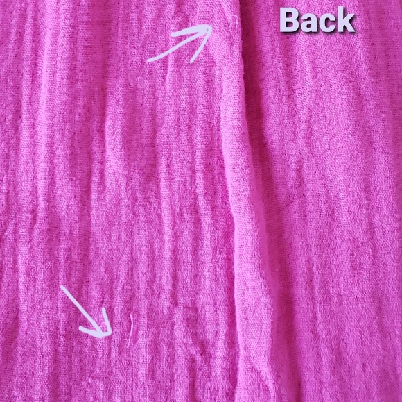 Old Navy Button Down Shirt Women's Size M Pink 100% Cotton Lightweight Beach - Picture 7 of 8